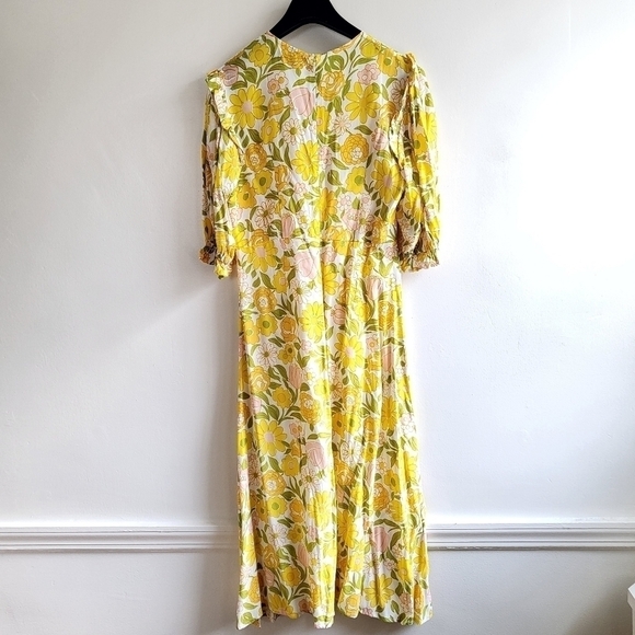 Faithfull The Brand Jean Marie Jolene Floral Print Midi Dress NWT Sizes 2/4/8 - Picture 14 of 17